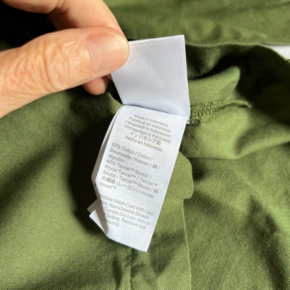 NWT J.Crew size 00 utility shirt dress in green - Picture 12 of 12